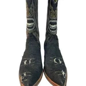 Soto Boots | Shoes | Soto Boots Mens Cowboy Black Denim  display picture 1
